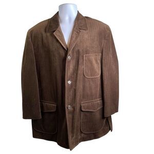 Vintage Bert Pulitzer Men’s Weekender Blazer Brown Casual Retro Groovy‎ Size 44
